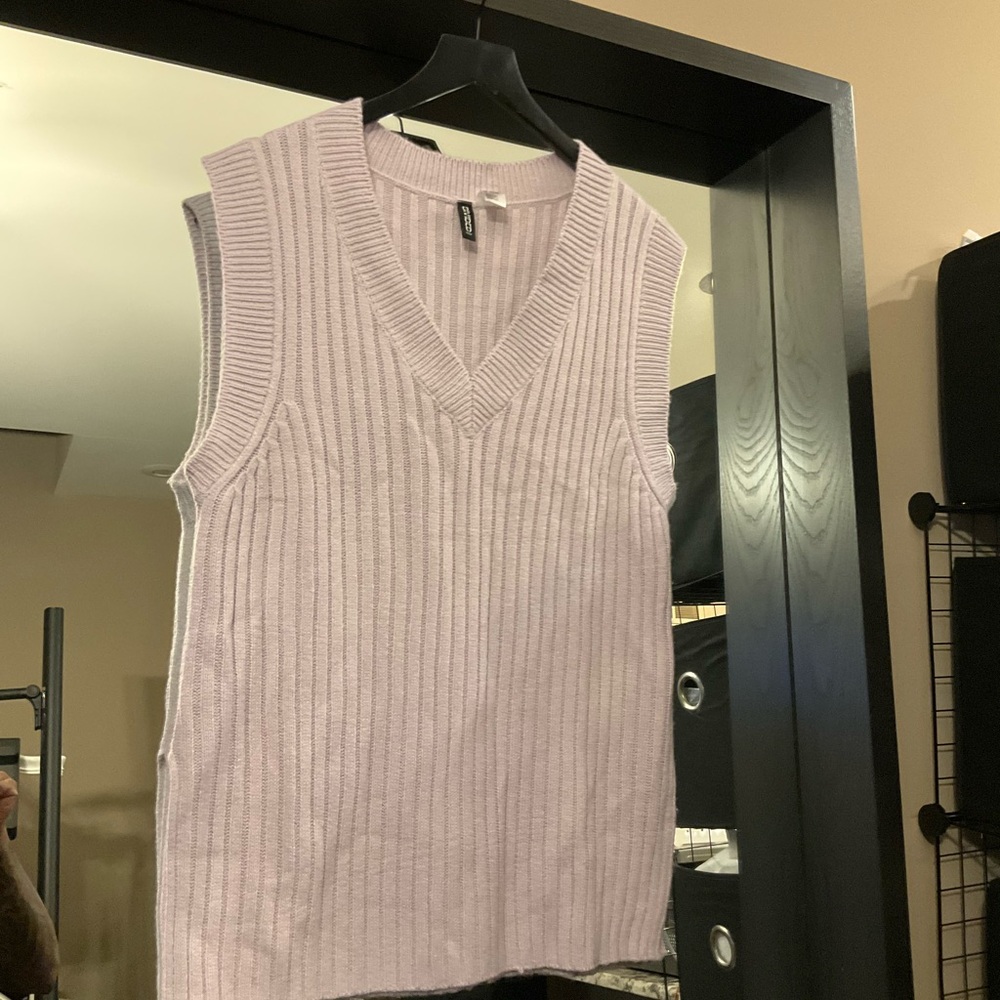 (Sue) B1G1 H&M Purple Ribbed Sleeveless Tank Top